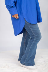 Blue essential chemise with modest 