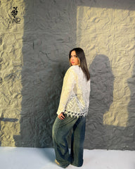 Floral Guipure Lace Blouse