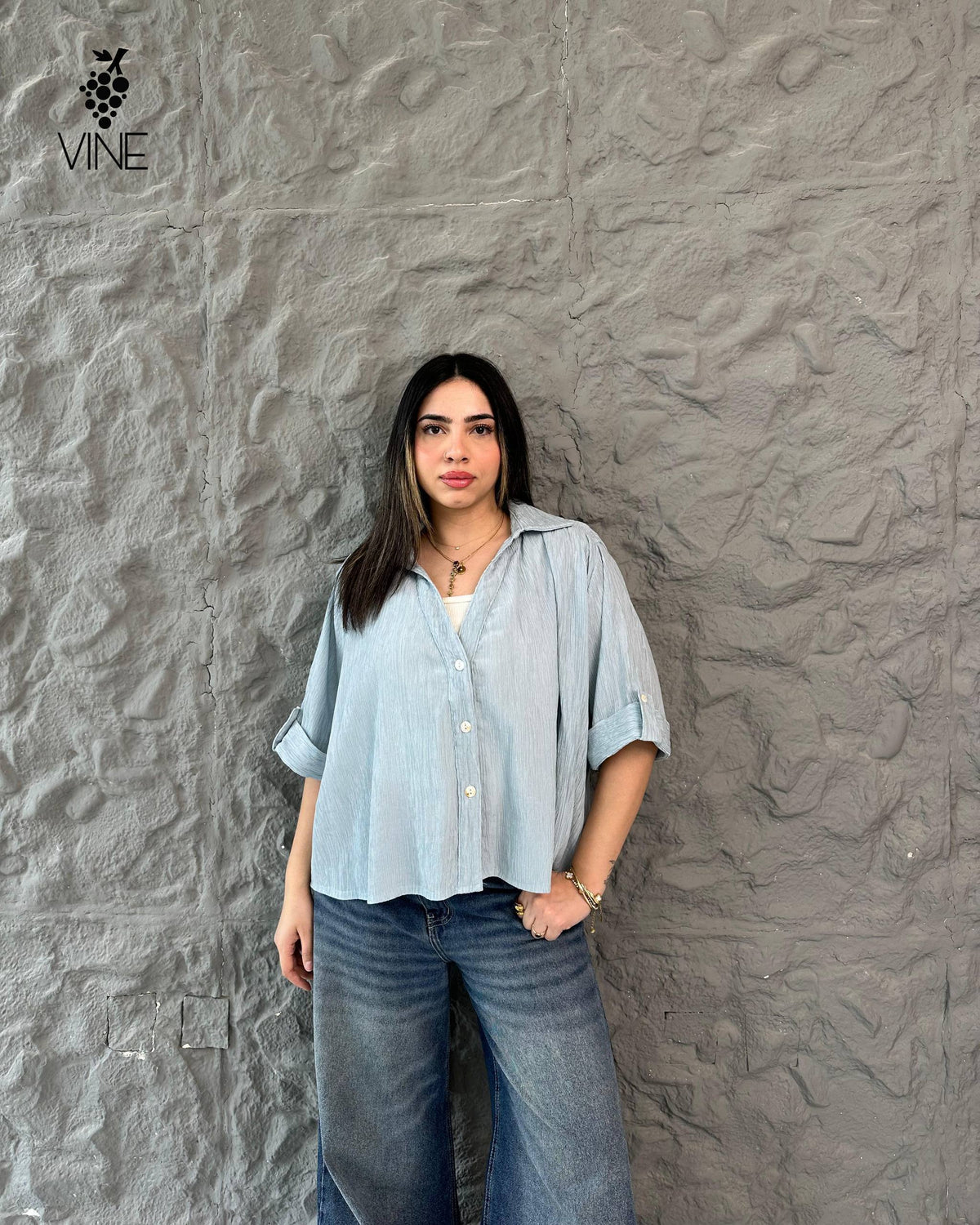 Luna Ribbed Rayon Shirt