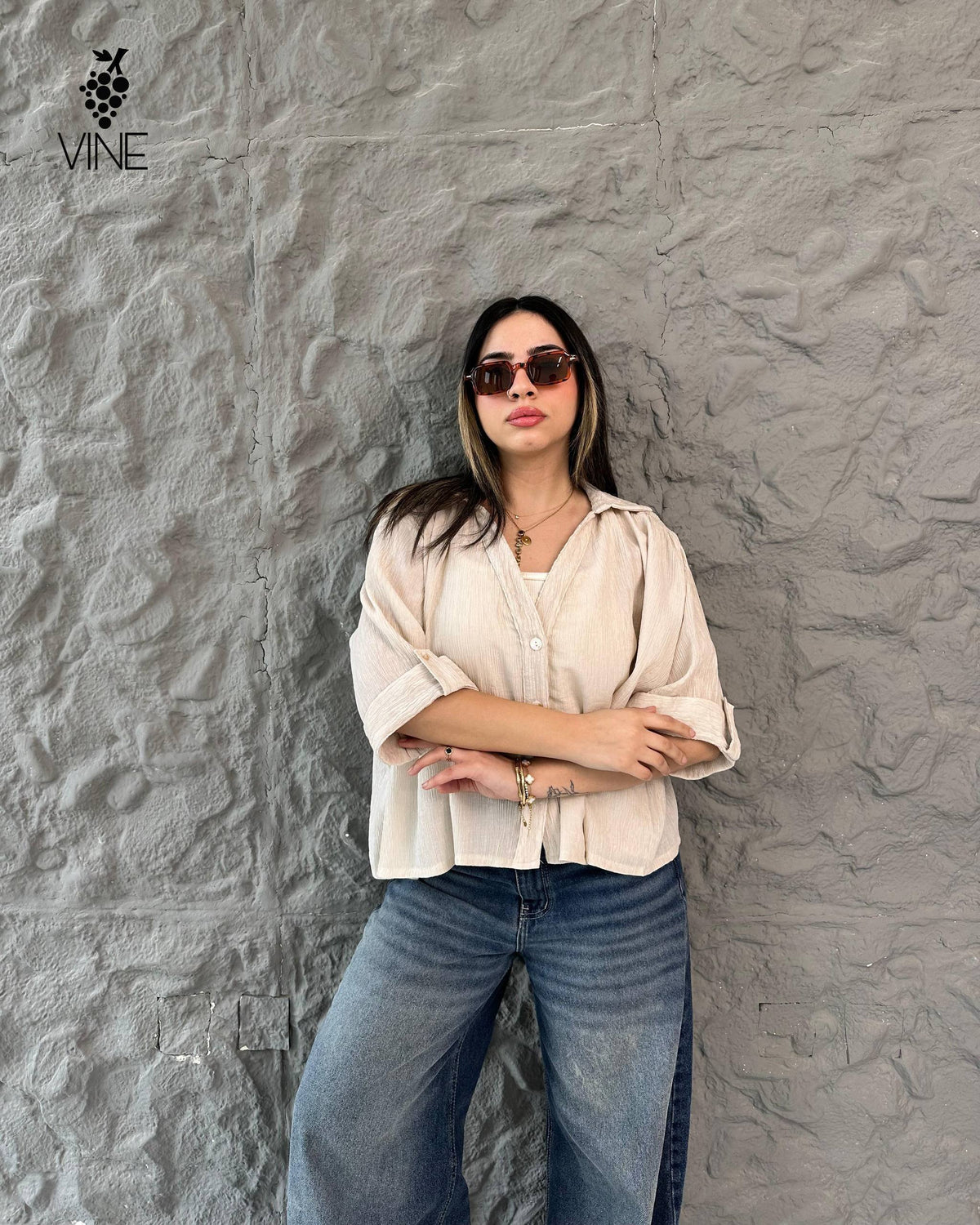 Luna Ribbed Rayon Shirt