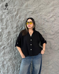 Luna Ribbed Rayon Shirt
