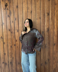 Turkish Satin Floral Shirt