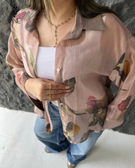 Bloom Cotton Chiffon Shirt