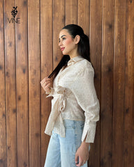 Sparkle Wrap Chiffon Blouse