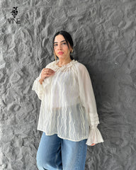 Pearl Wave Chiffon Blouse