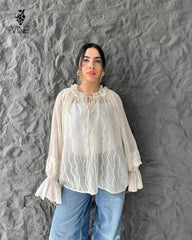 Pearl Wave Chiffon Blouse
