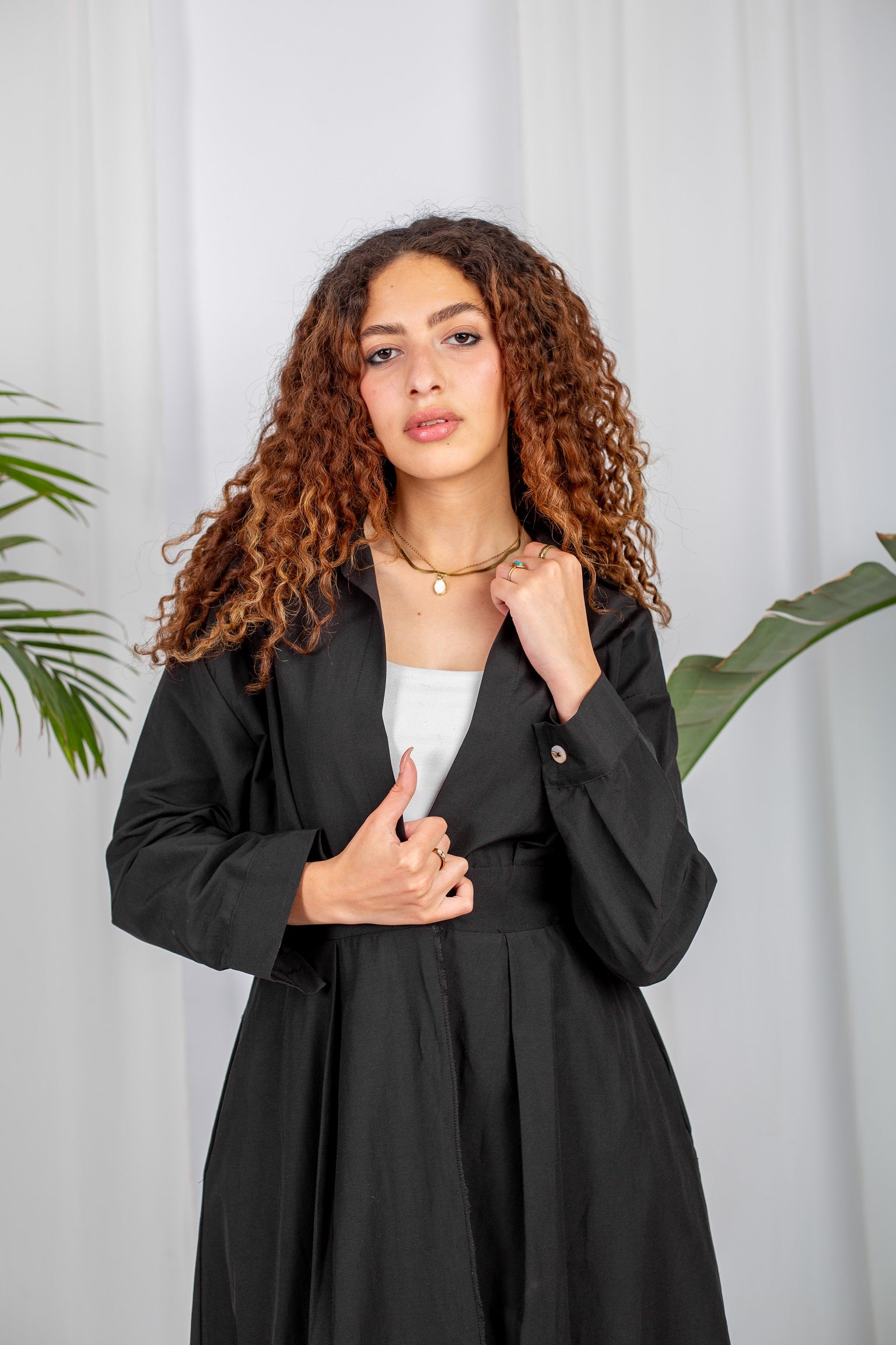 Orla Dress in Black – full-length