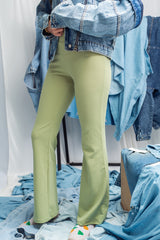 Mint green Sleek Fit Pants – soft stretch 