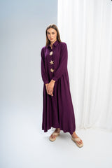 Brooch Linen Dress