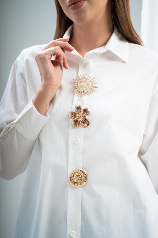 Accessorized Poplin Dress
