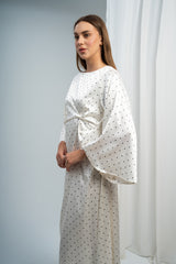 Dotted Satin Dress