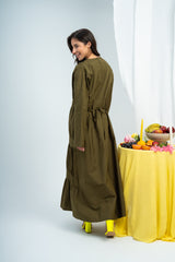 Tiered Poplin Dress