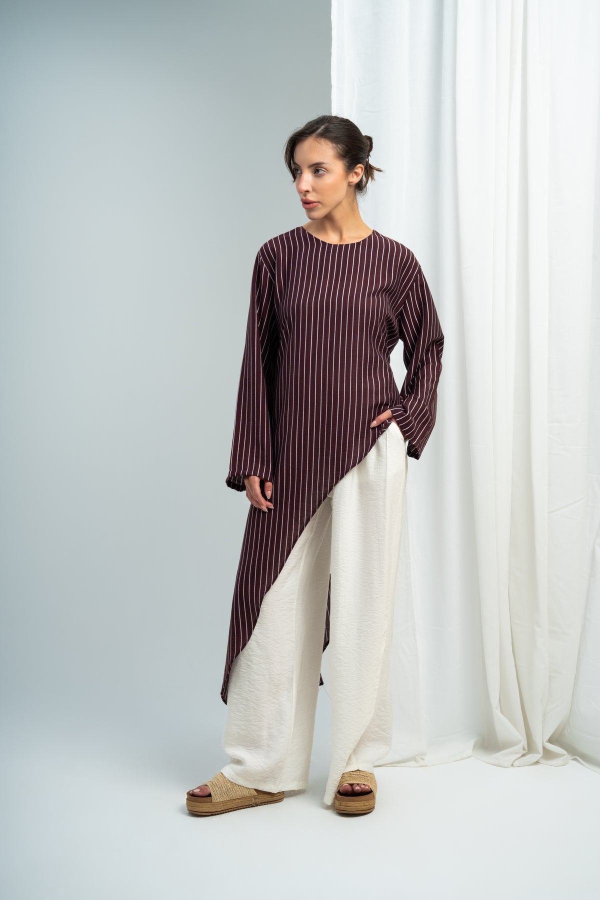 Striped Linen Set