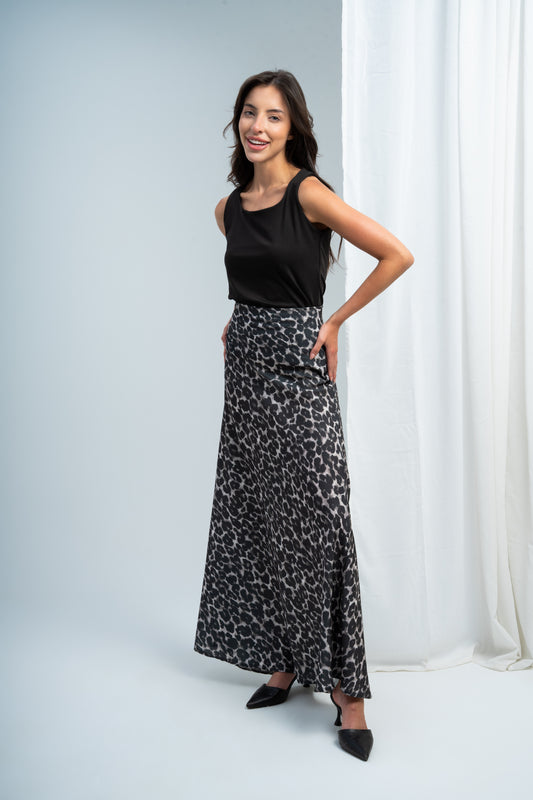 Leopard Flow Skirt