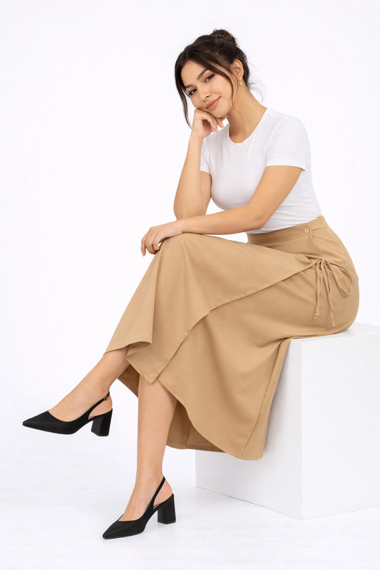 Wrap Skirt _Dark Beige