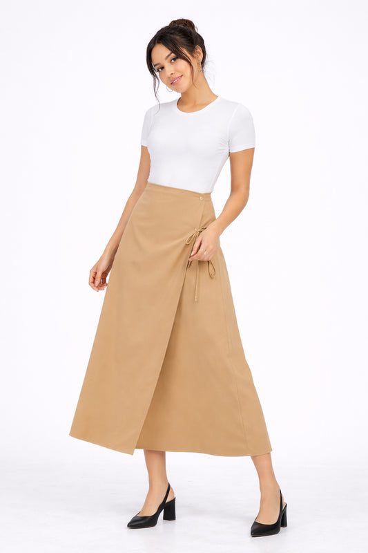 Wrap Skirt _Dark Beige